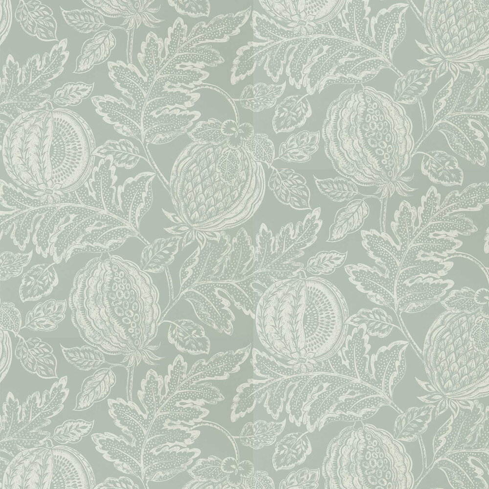 Cantaloupe Wallpaper - English Grey - by Sanderson