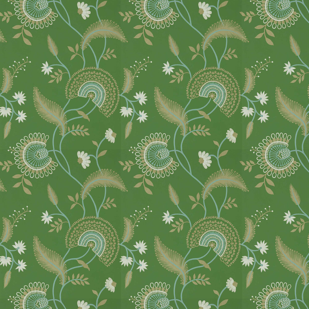 Hakimi Wallpaper - Emerald - by Sanderson