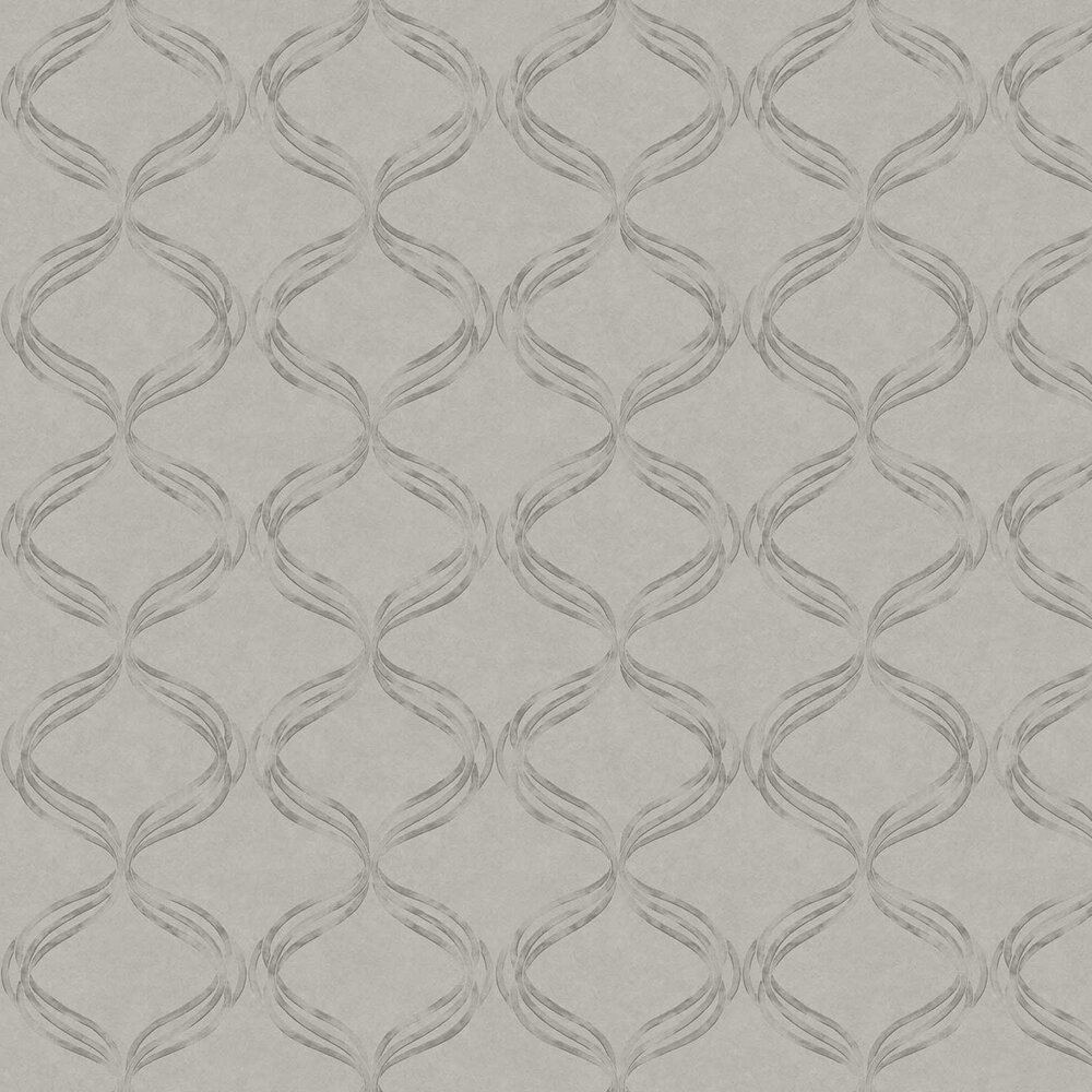 Devore Ribbon Wallpaper - Silver - by Fardis
