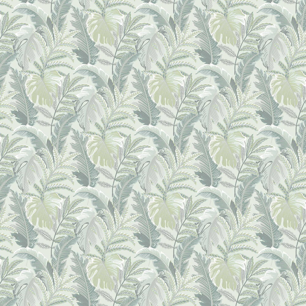Tropical Leaf Wallpaper - Mint - by Albany