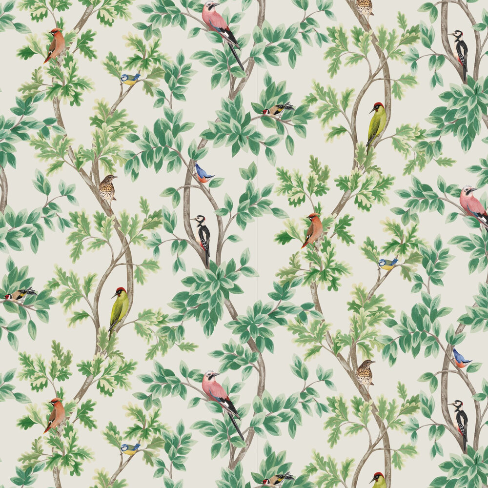 Netherfield Wallpaper - Ivory / Leaf - by Osborne & Little