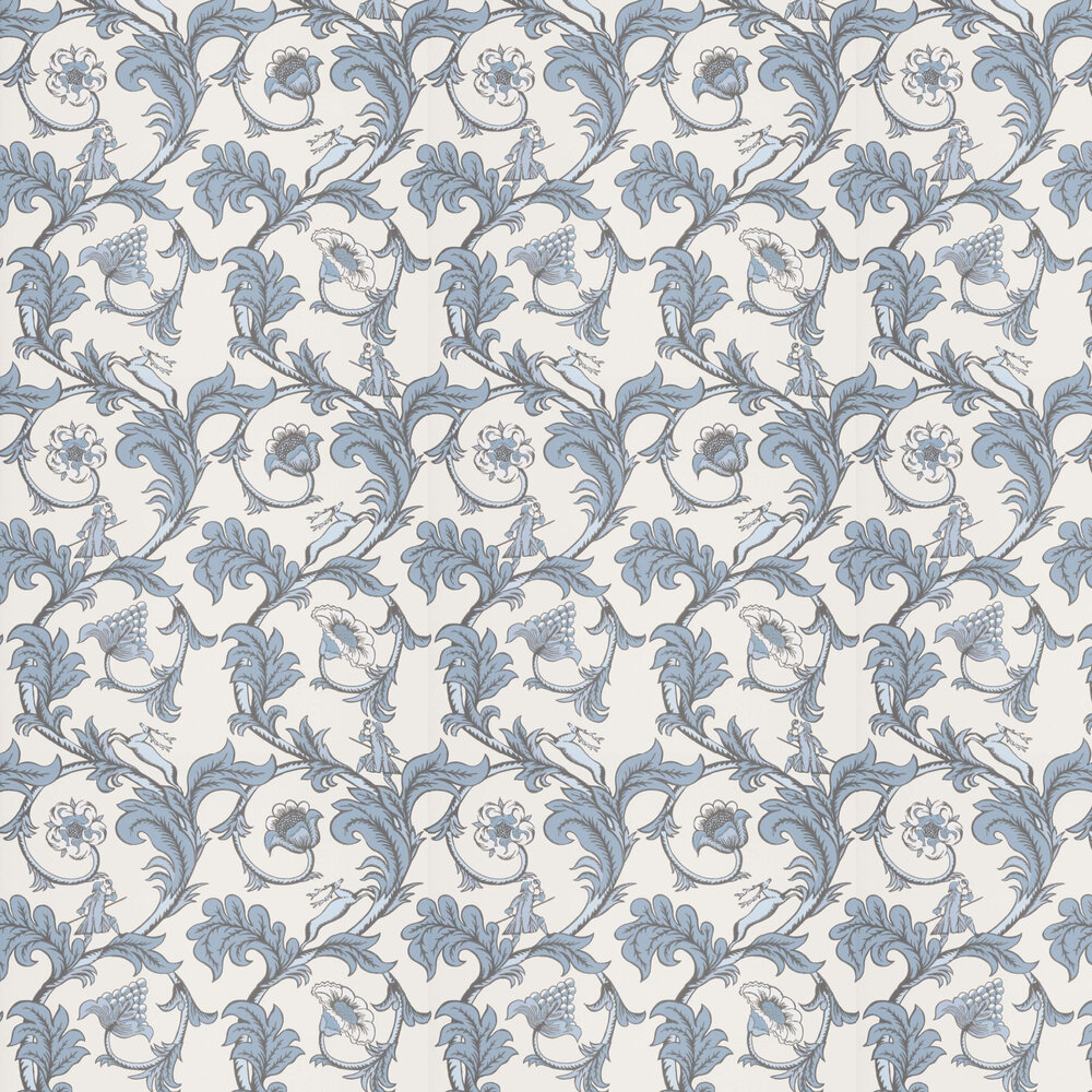 Stag Trail Wallpaper - Sky - by Little Greene