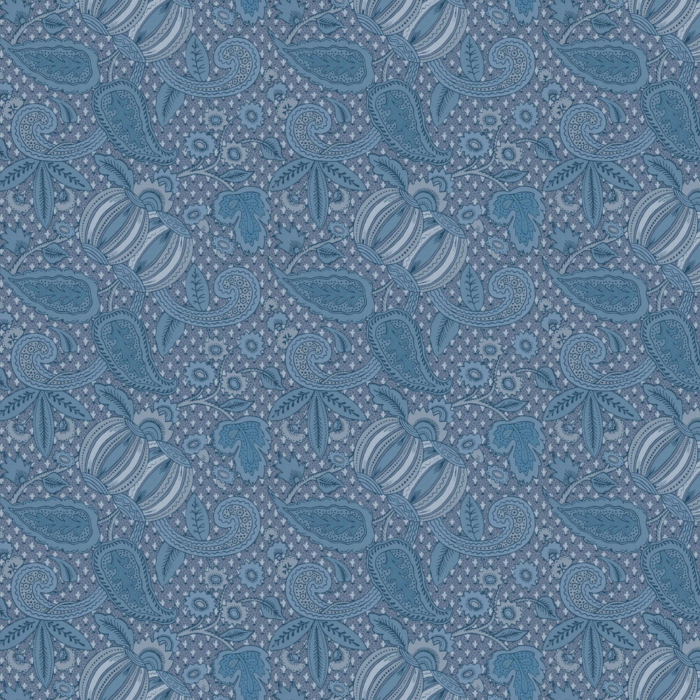 Pomegranate Wallpaper - Blue Scale - by Little Greene