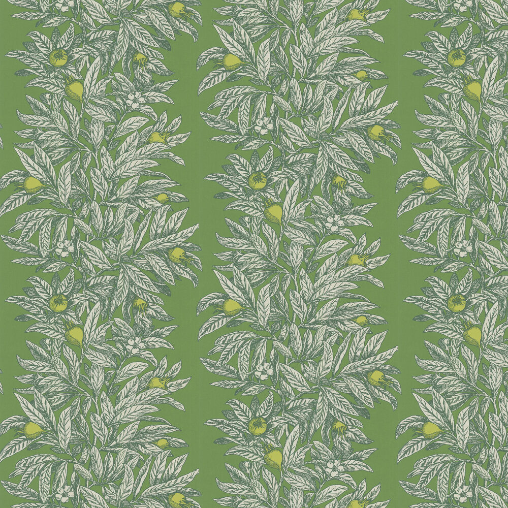 Medlar Wallpaper - Garden Green / Lime - by Osborne & Little