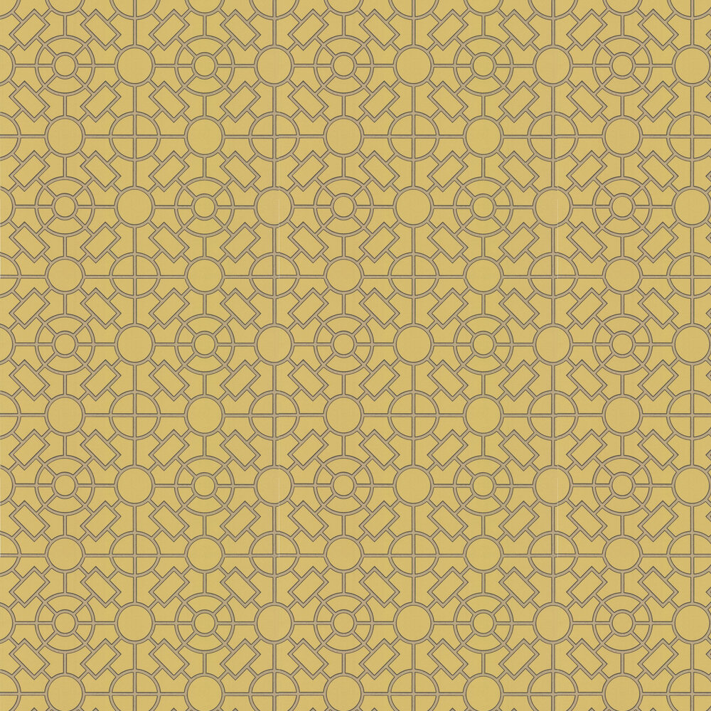 Knot Garden Wallpaper - Ochre / Gold - by Osborne & Little