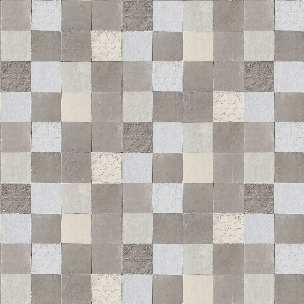 Tile Wallpaper - Grey / Silver - by New Walls