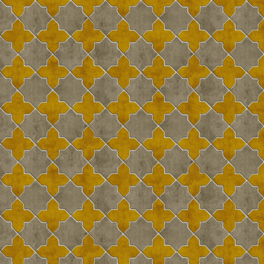 Mosaic Wallpaper - Orange - by New Walls