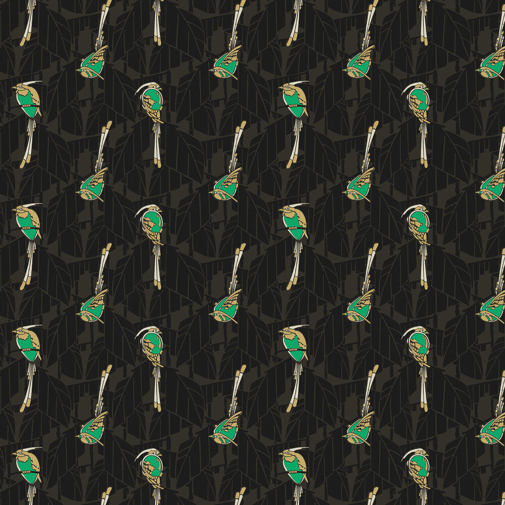 Kardinal Wallpaper - Emerald - by Masureel
