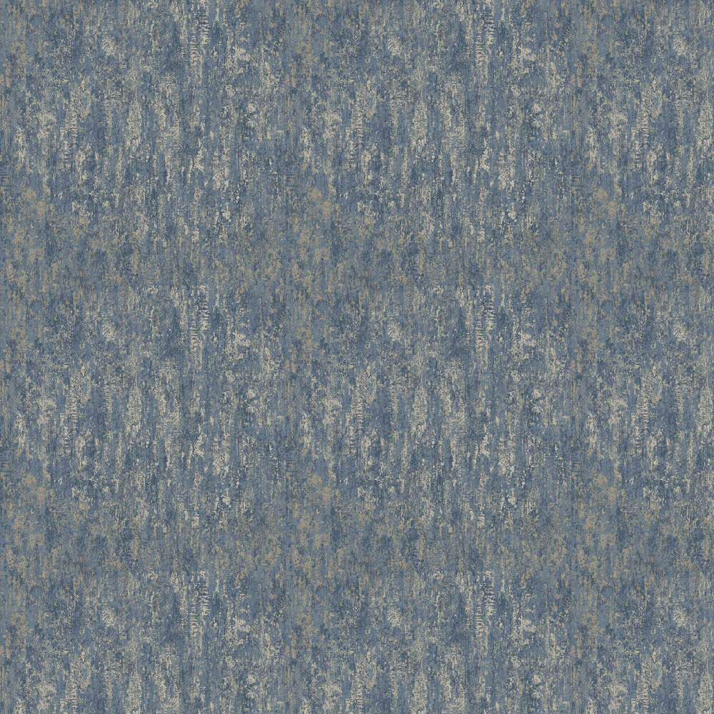 Distressed Metallic Wallpaper - Navy - by Albany