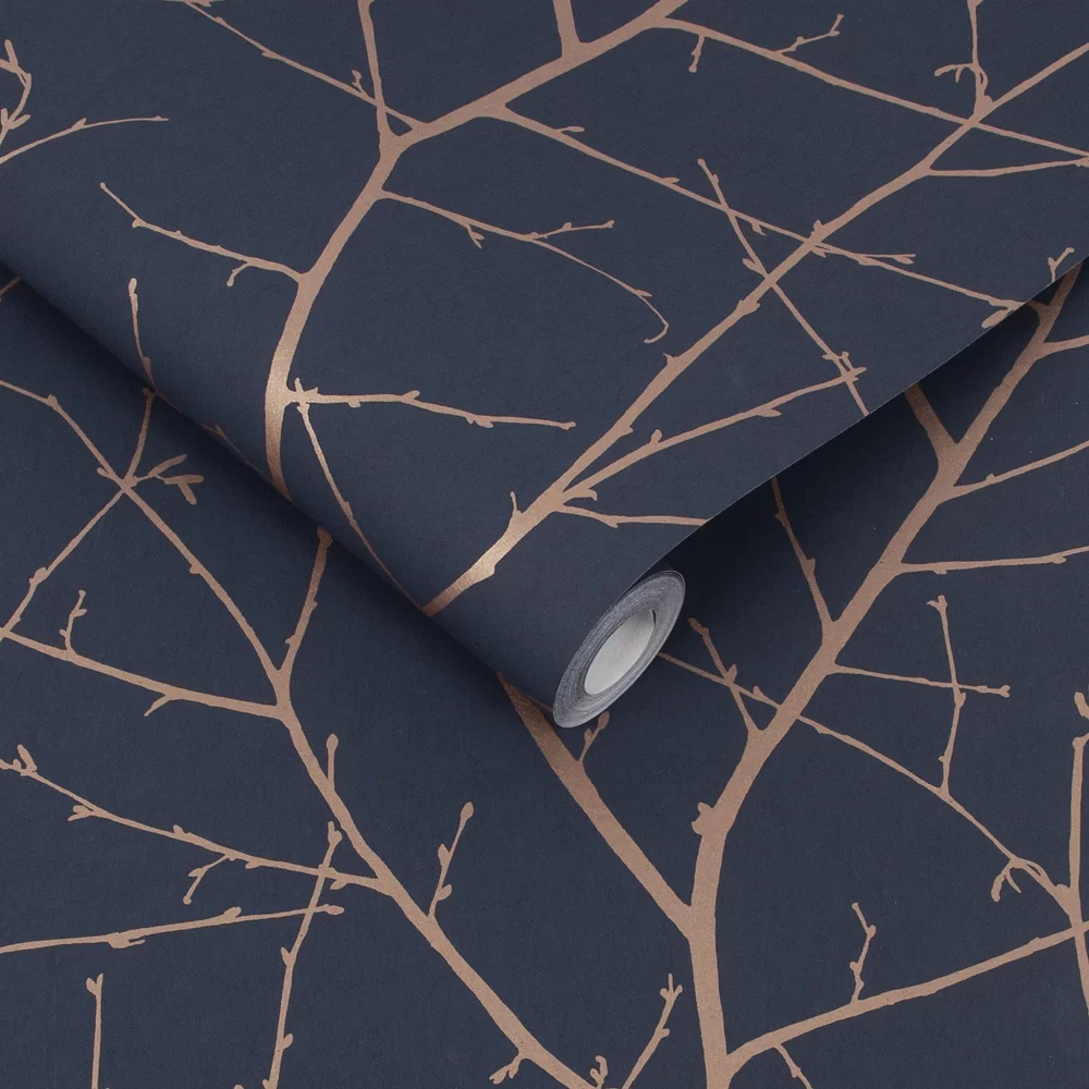 Boreas by Graham & Brown - Midnight - Wallpaper : Wallpaper Direct