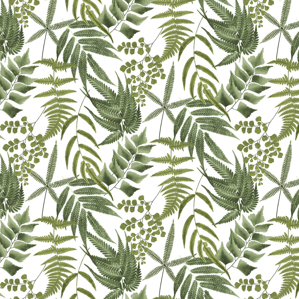 Midsummer Fern Wallpaper - Lush - by Graham & Brown