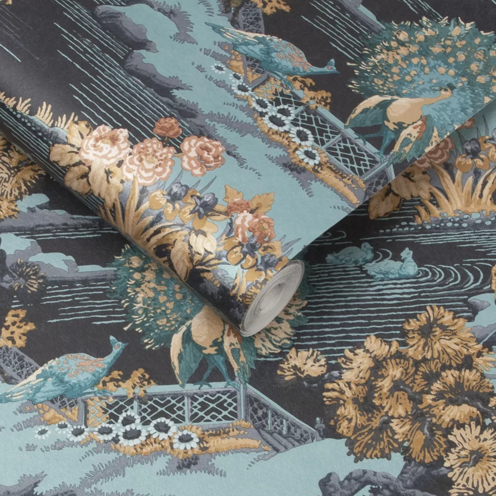 Edo Toile por Graham & Brown - Navy - Papel pintado : Wallpaper Direct