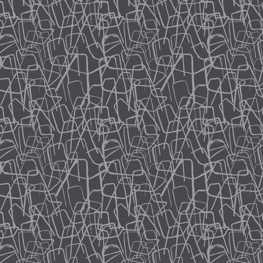1080 Cadires Wallpaper - Black - by Tres Tintas