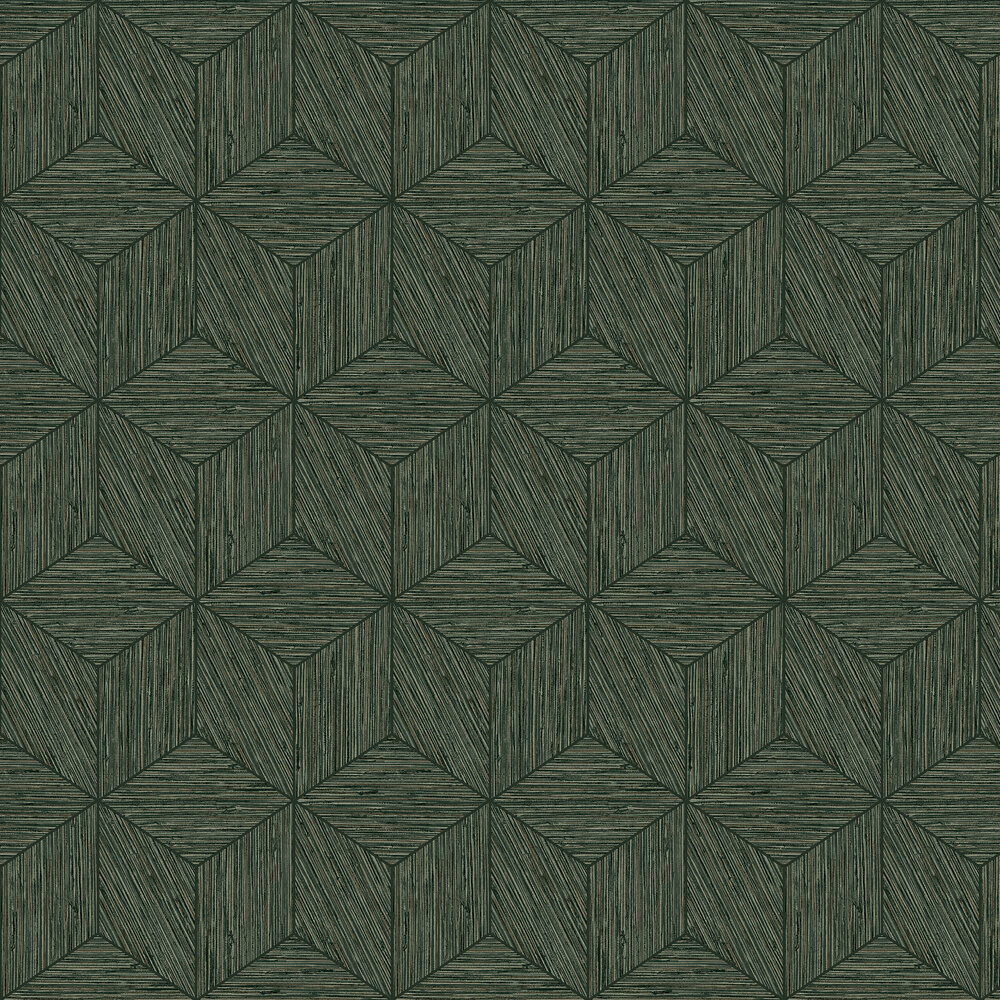 Grasscloth Geo Wallpaper - Pine - by Graham & Brown