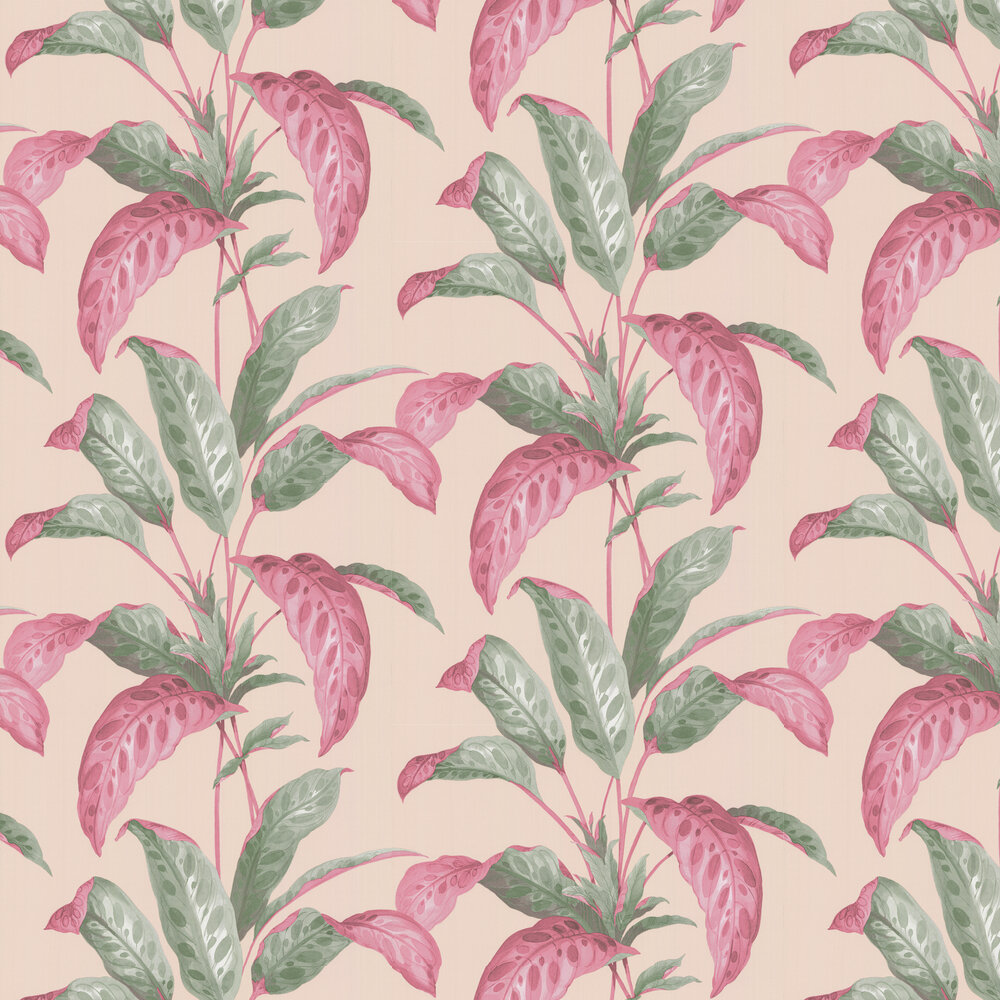 Tropicane Wallpaper - Rhubarb - by Paint & Paper Library