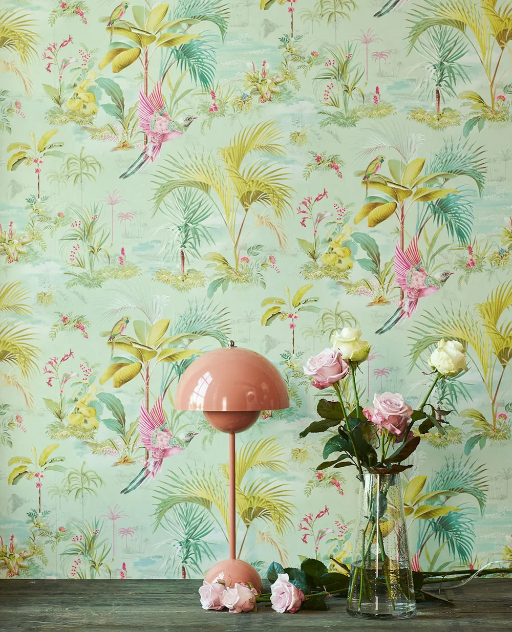 Palm Scene par Eijffinger - Green - Papier peint : Wallpaper Direct
