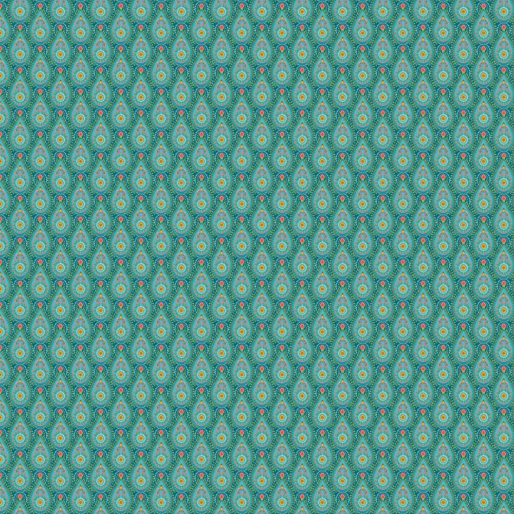Raindrops Wallpaper - Green - by Eijffinger