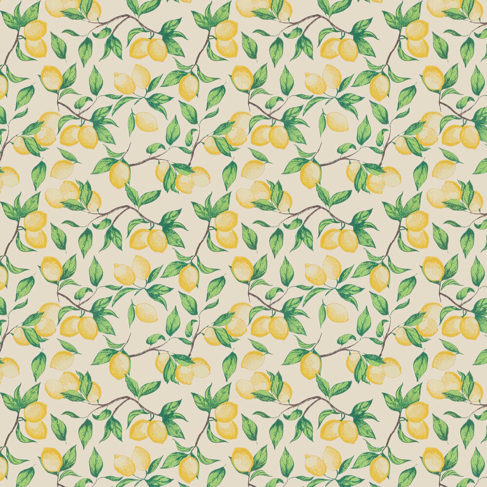 Capri Lemons Wallpaper - Natural - by Barneby Gates