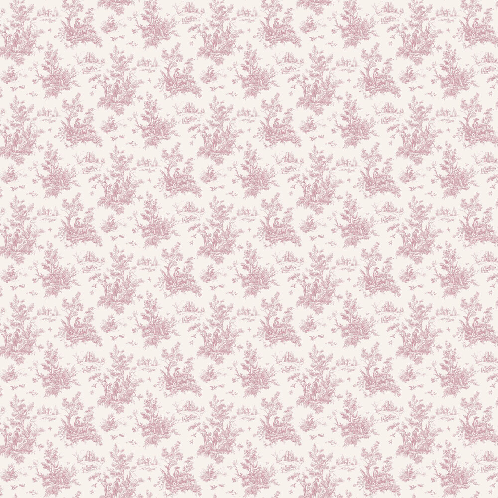 Toile Wallpaper - Pink - by Galerie