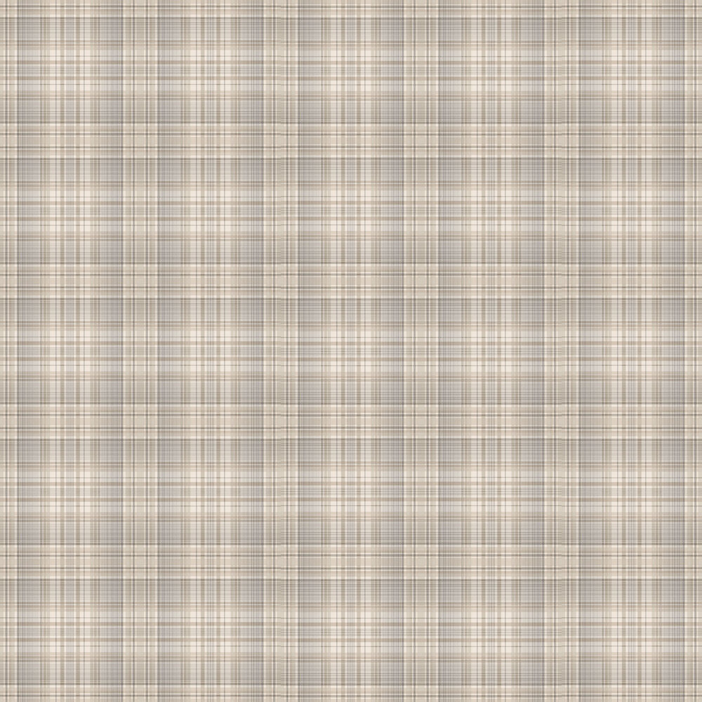 Check Plaid Wallpaper - Brown - by Galerie