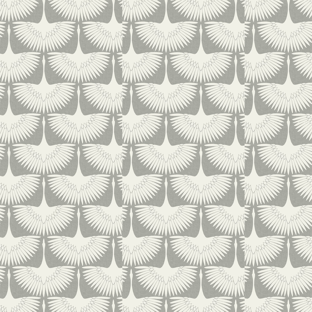 Feather Flock Wallpaper - Chalk - by Tempaper