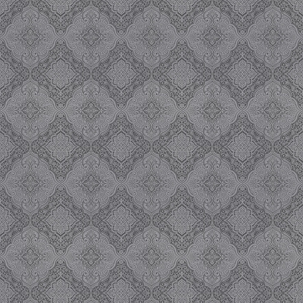 Luxe Medallion Wallpaper - Black / Silver - by Arthouse