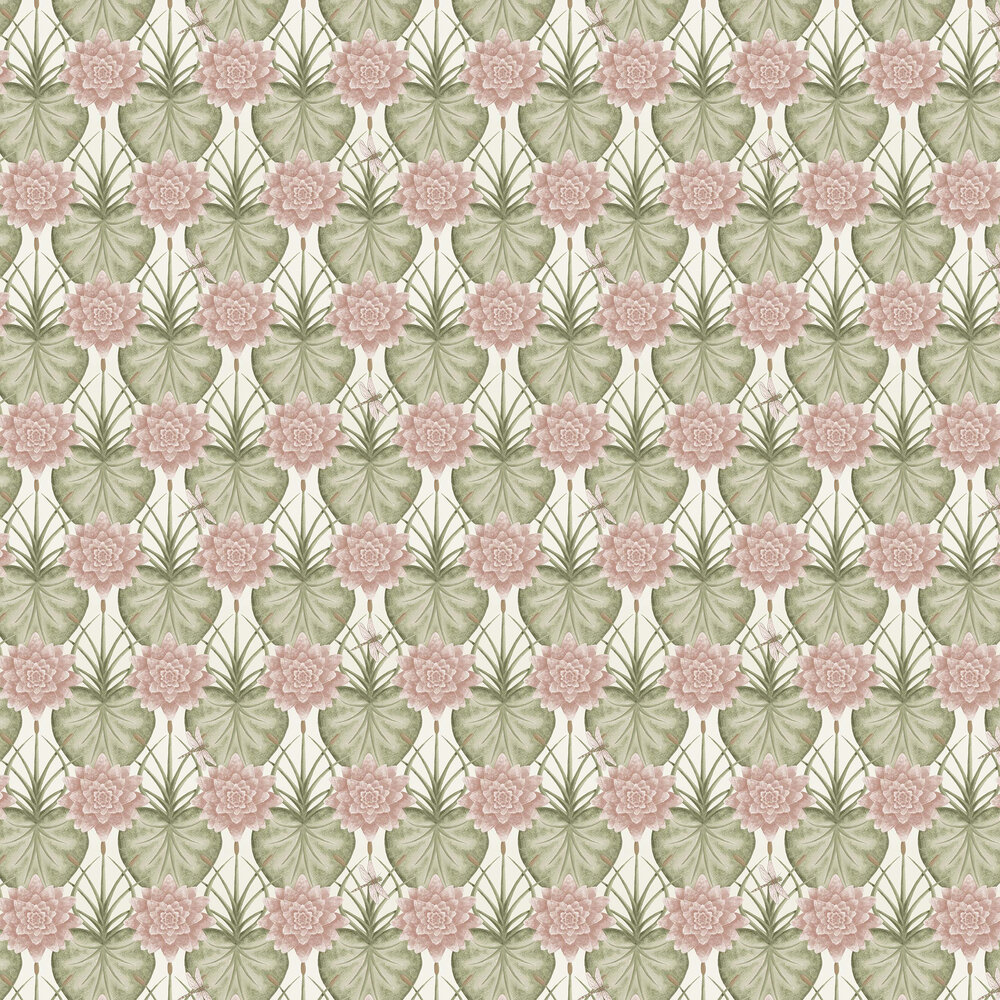 Lily Garden Wallpaper - Cream - by The Chateau by Angel Strawbridge