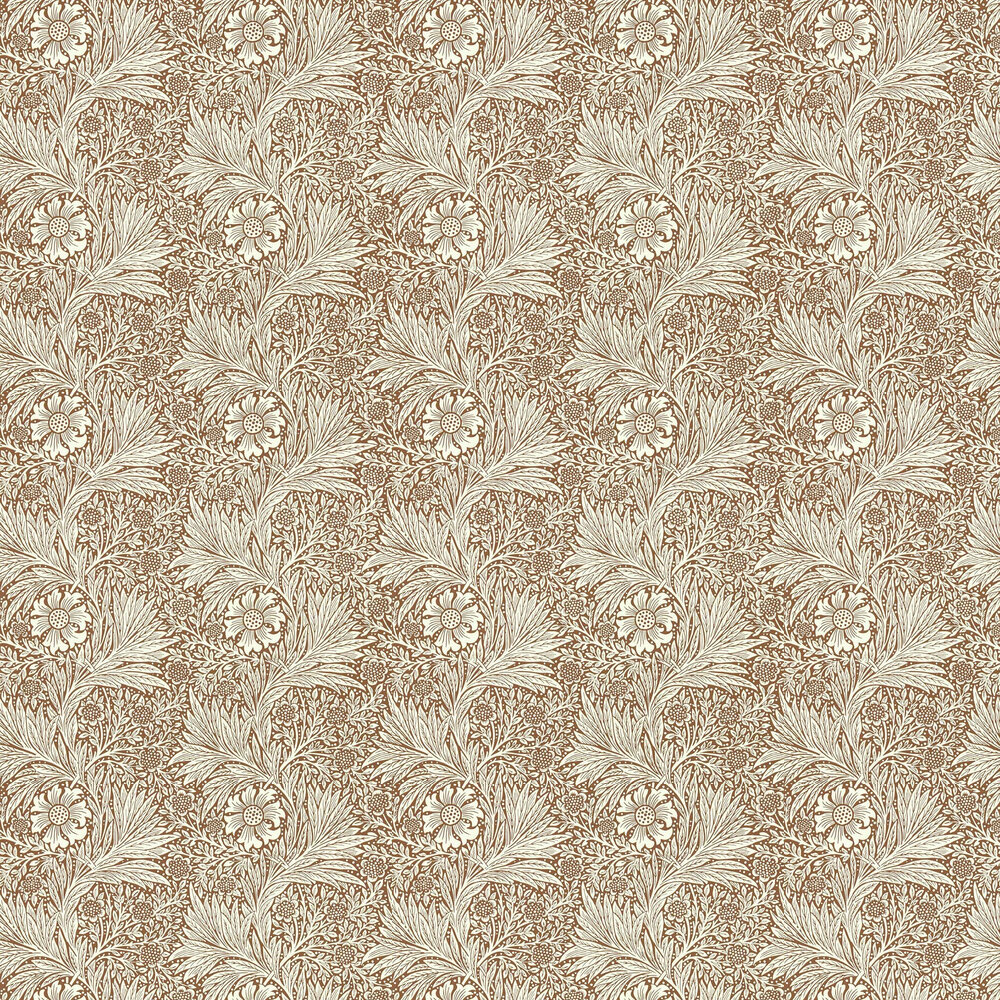 Marigold Wallpaper - Chocolate / Cream - by Morris