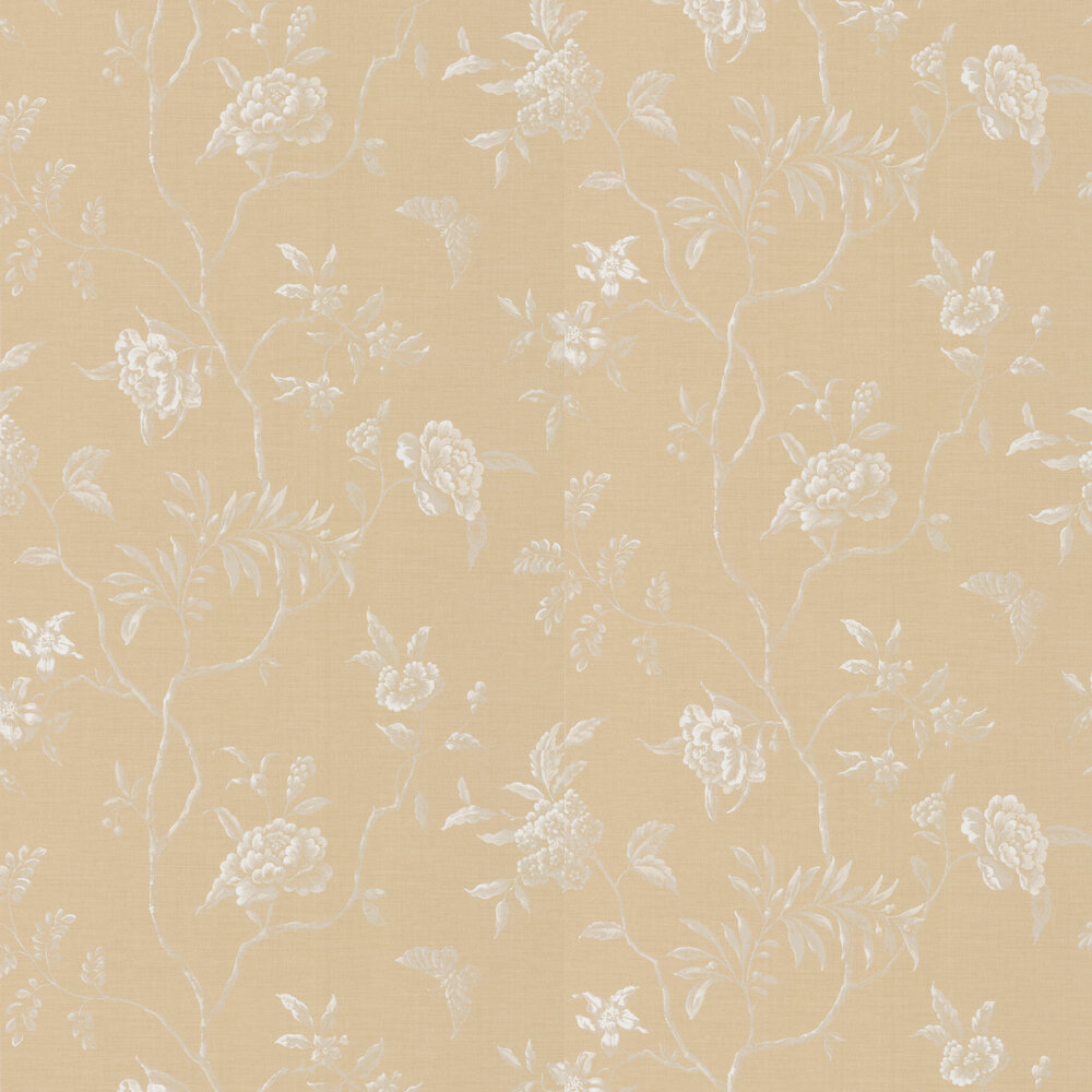Swedish Tree Wallpaper - Yellow - by Colefax and Fowler