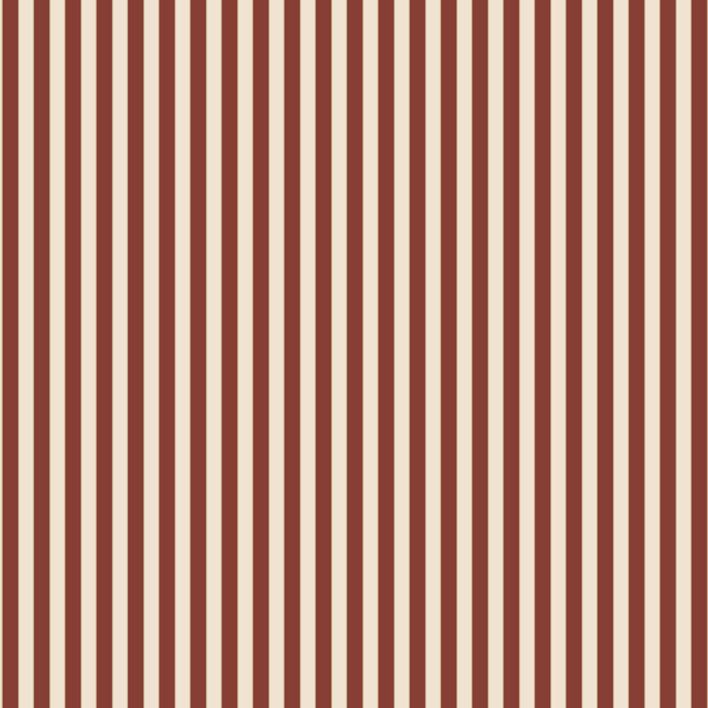 Formal Stripe Wallpaper - Red / Ivory / Gold  - by Galerie