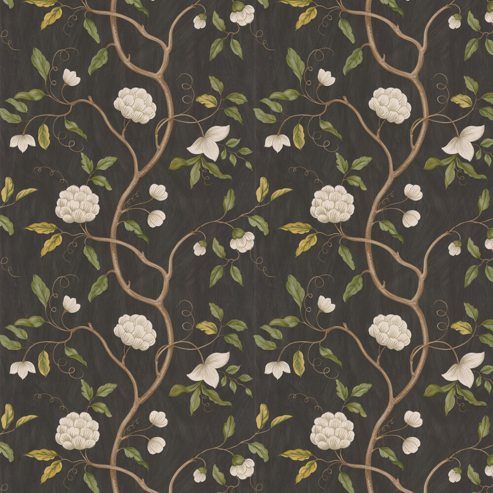 Snow Tree Wallpaper - Ebony - by Colefax and Fowler