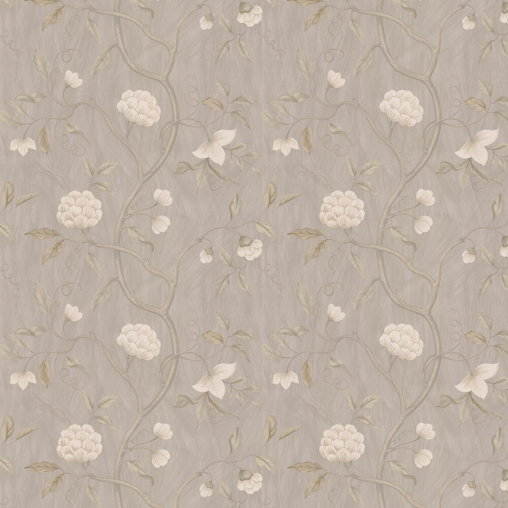 Snow Tree Wallpaper - Silver - by Colefax and Fowler