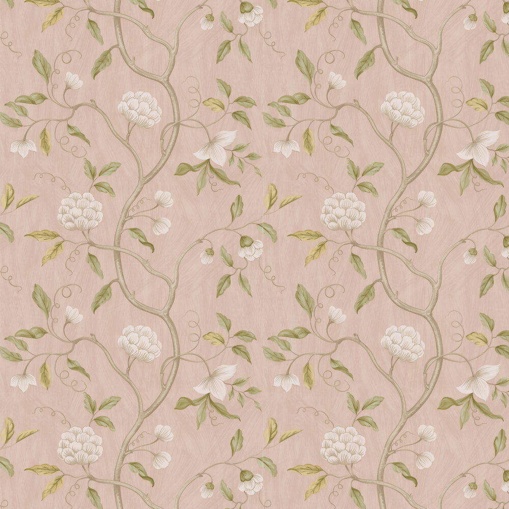 Snow Tree Wallpaper - Old Pink - by Colefax and Fowler