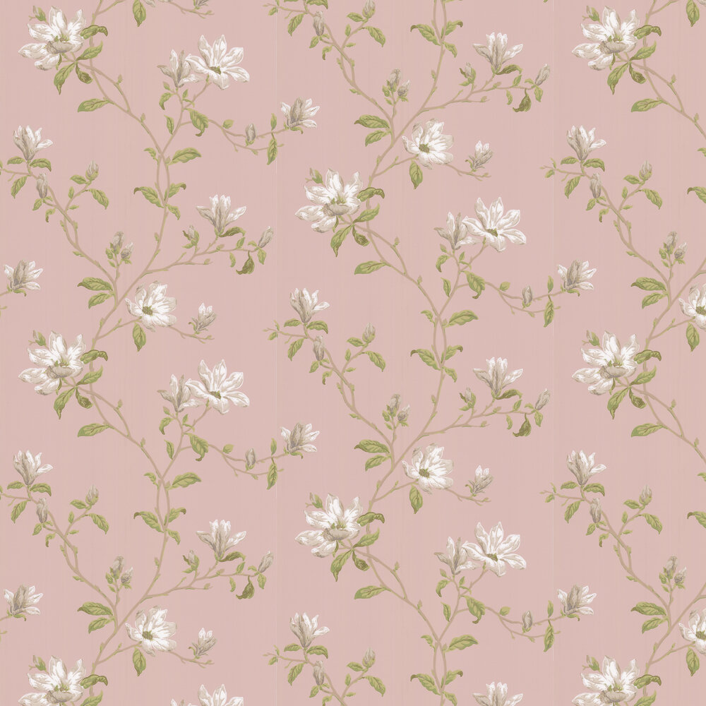 Marchwood Wallpaper - Shell Pink - by Colefax and Fowler