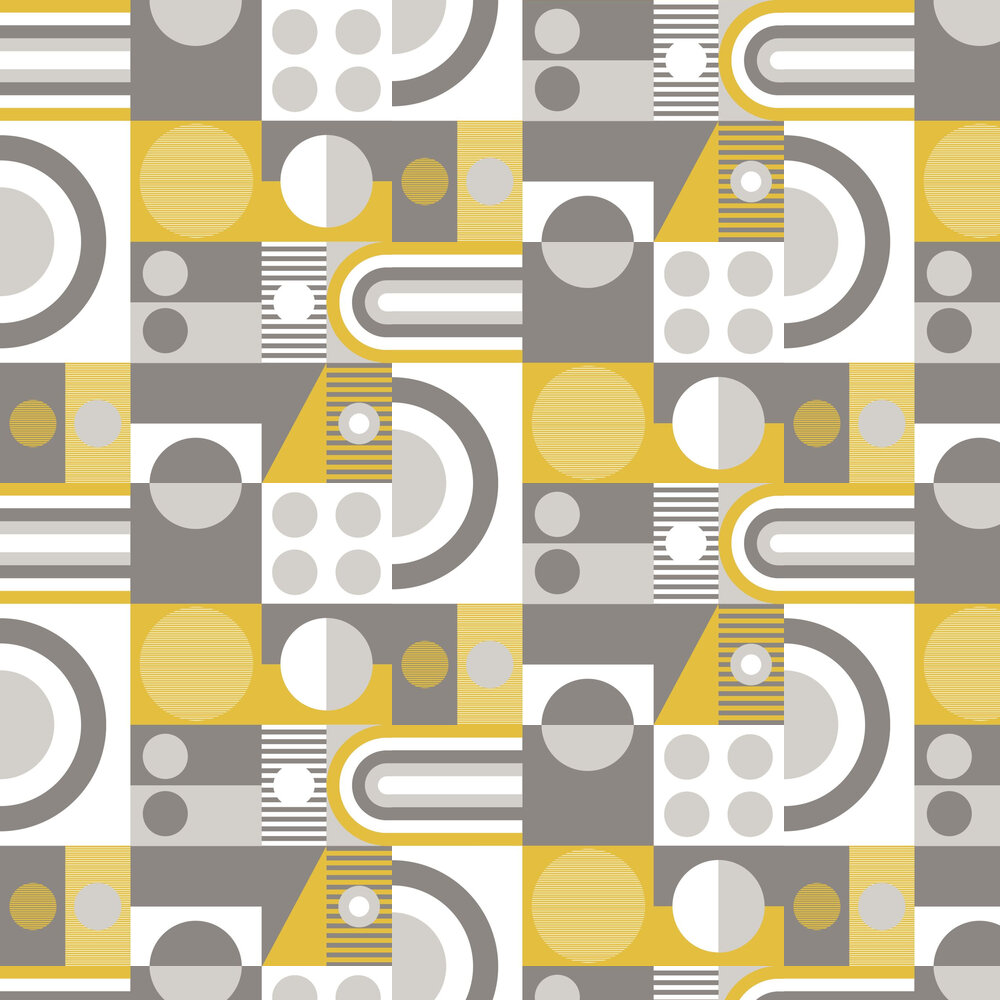 FAB! Wallpaper - Mustard - by Mini Moderns