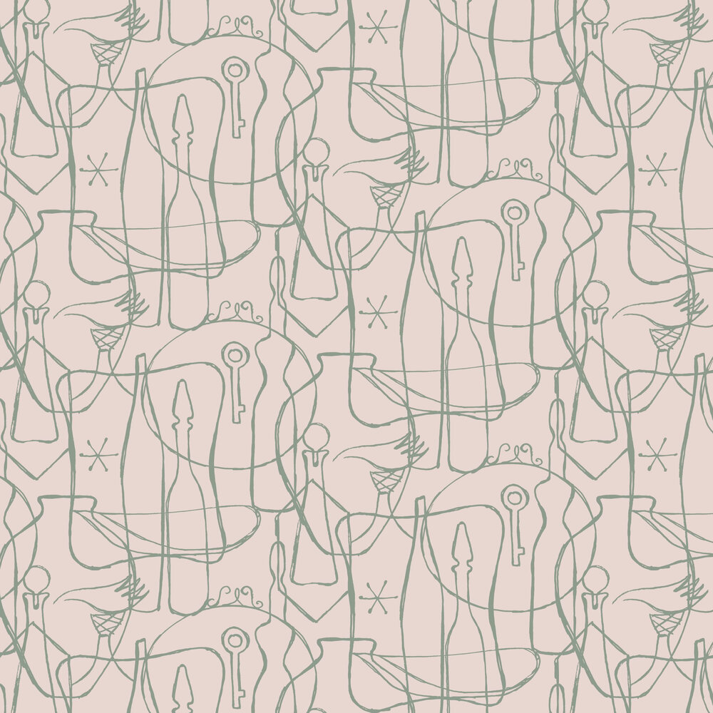 Atelier Wallpaper - Rose Marais - by Mini Moderns