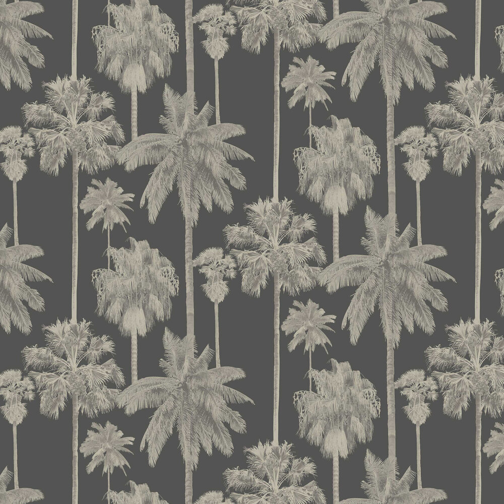 California Palm   Wallpaper - Mocha / Gold - by SketchTwenty 3