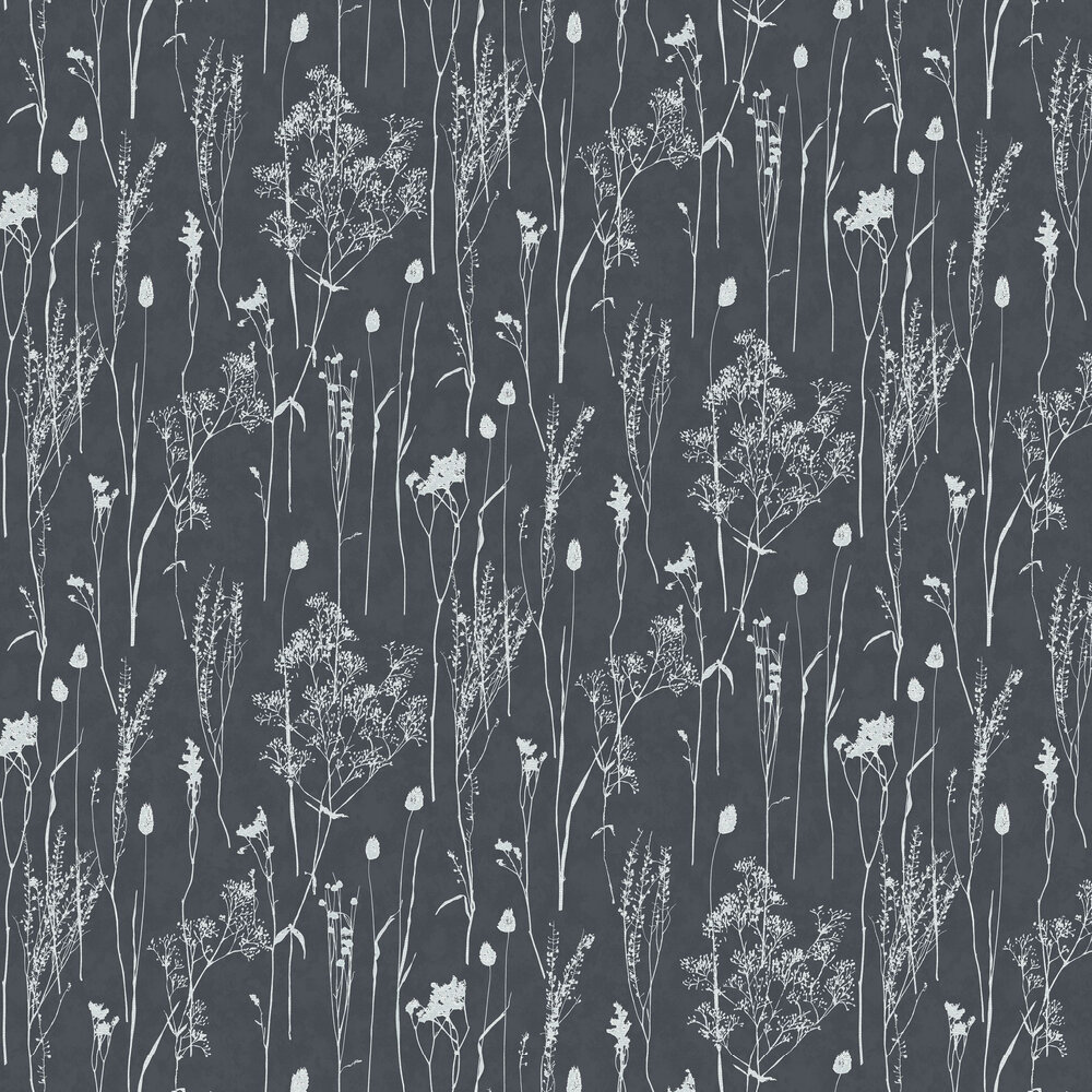 Dried Florals Wallpaper - Ink - by Eijffinger