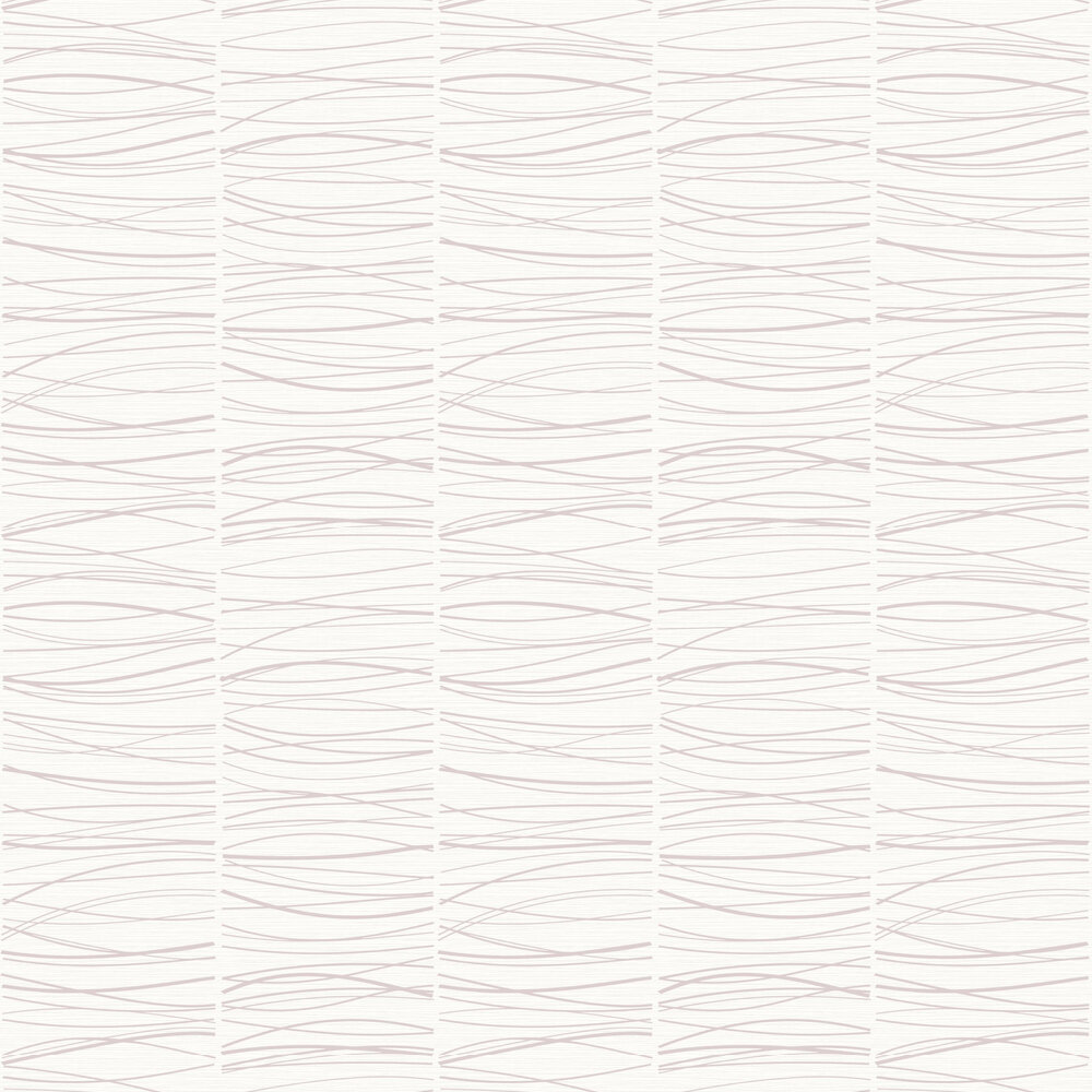 Wavy Lines Wallpaper - White - by SK Filson