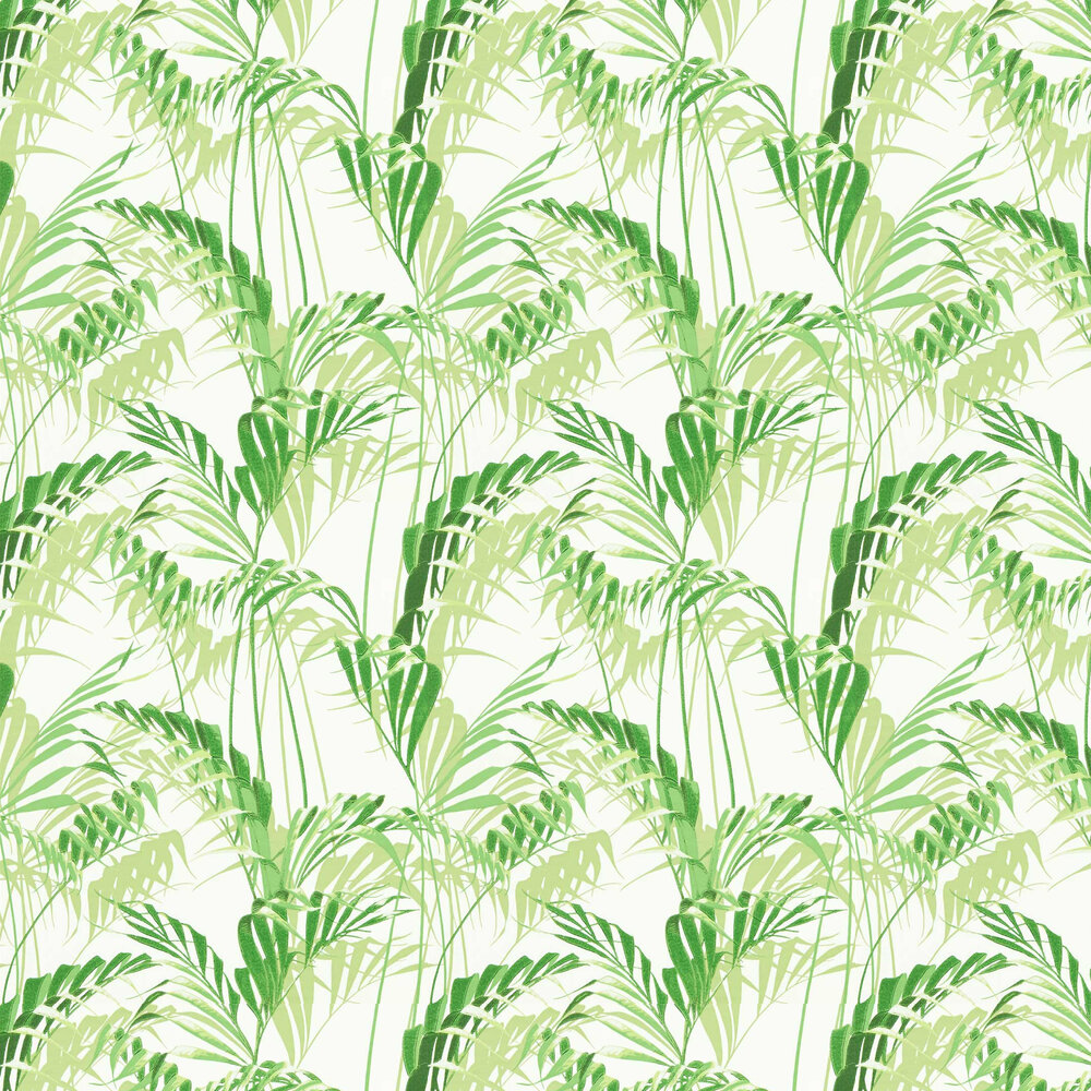 Palm House Wallpaper - Botanical Green Bright  - by Sanderson