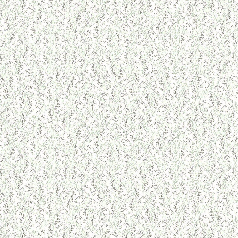 Figure D'Ange Wallpaper - Celadon - by Lelievre