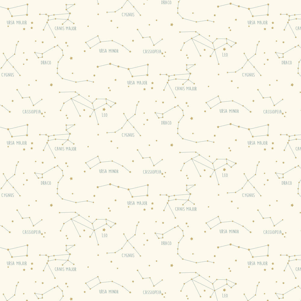 Constellations Wallpaper - White - by Caselio