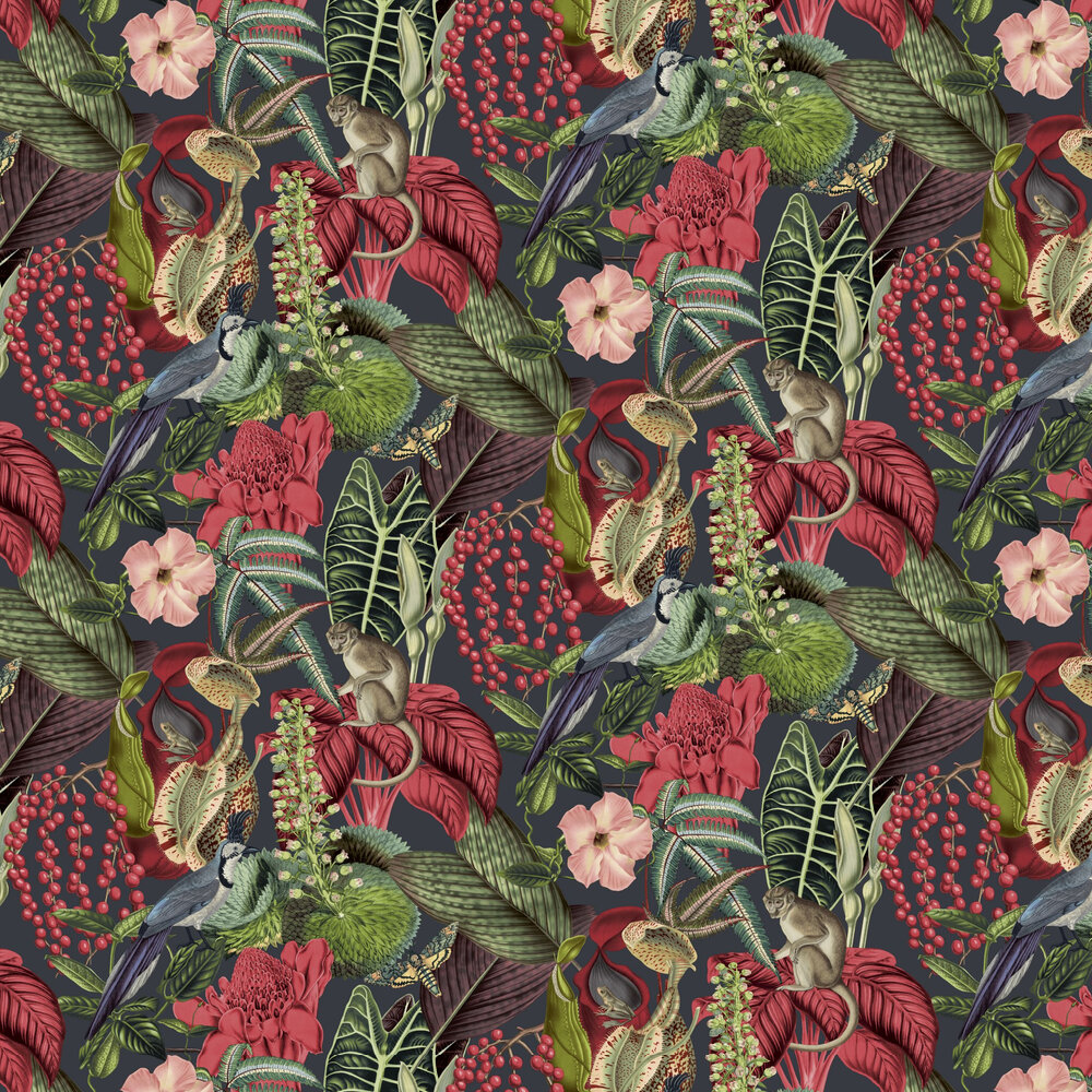Amazon Wallpaper - Red Multi - by Albany
