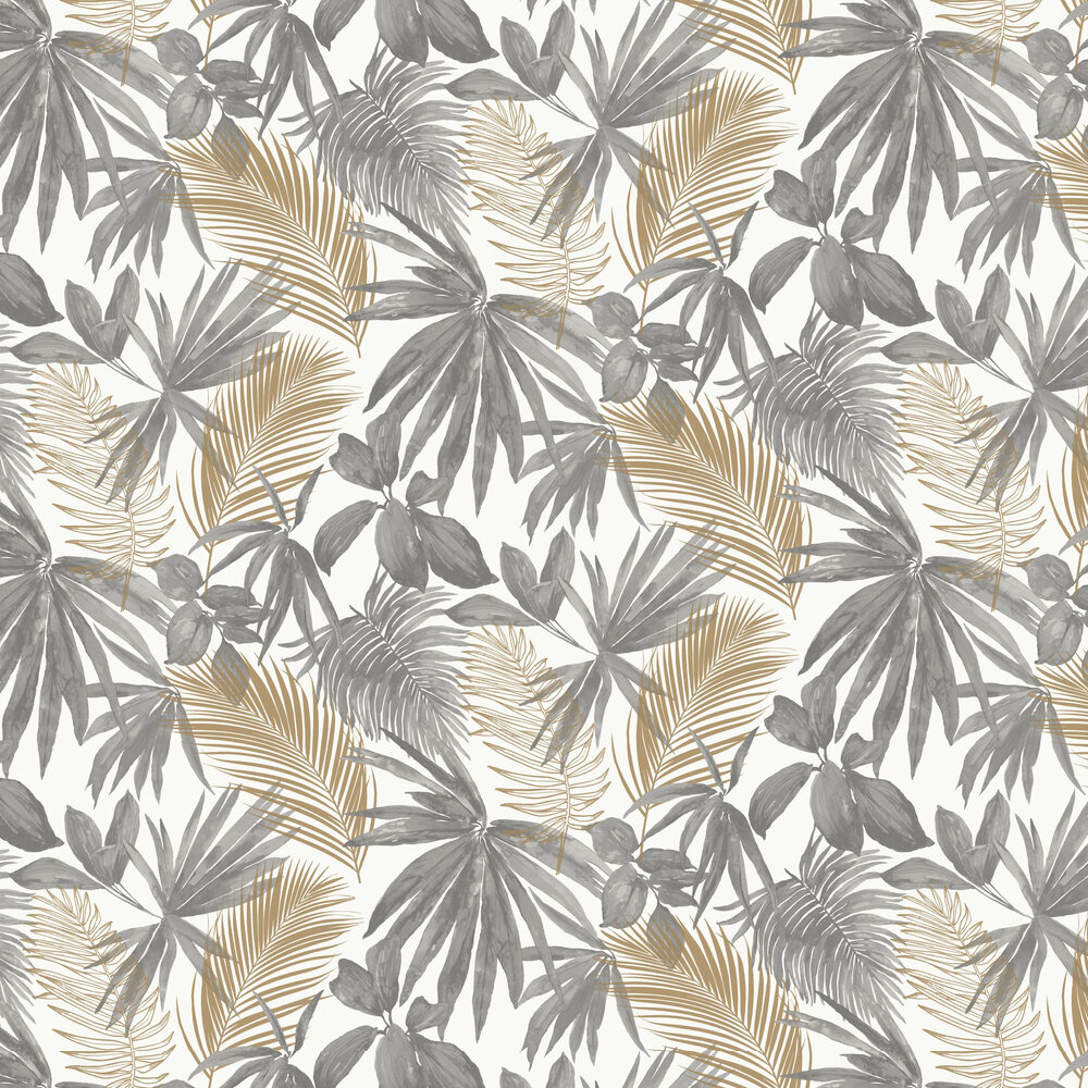 Wild Palms Wallpaper - Grey - by Albany
