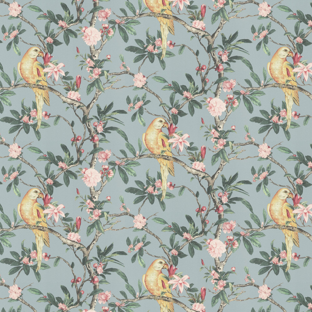 Pretty Polly Wallpaper - Baby Blue - by Albany