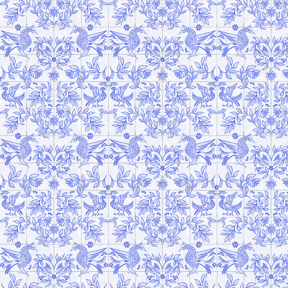 Cerâmica Wallpaper - Blue - by Coordonne