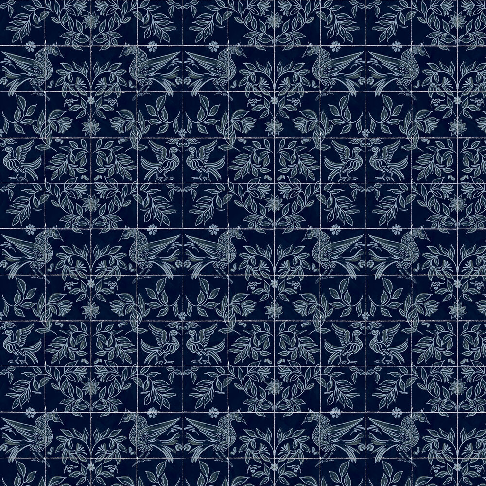 Cerâmica Wallpaper - Navy - by Coordonne