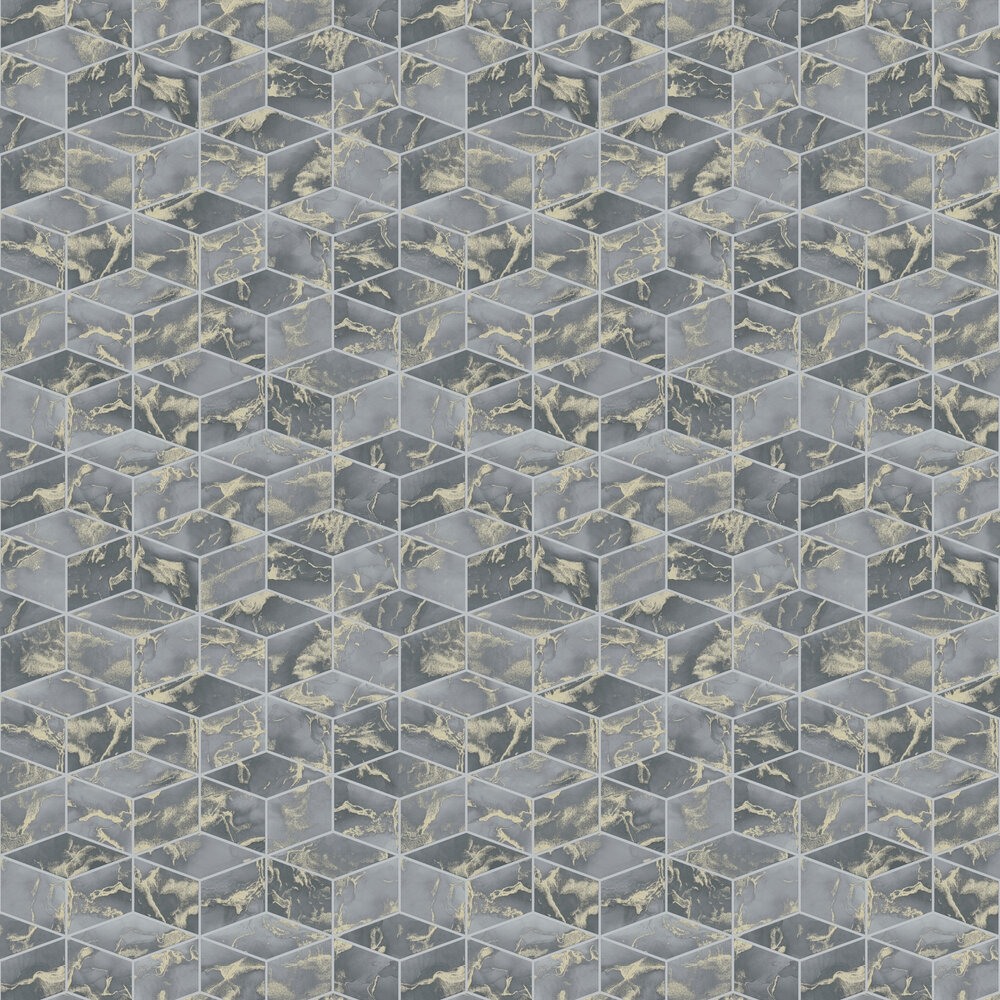 Cube  Wallpaper - Charcoal - by Metropolitan Stories