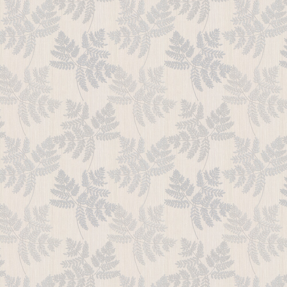 Amara Leaf Wallpaper - Soft Silver - by Albany