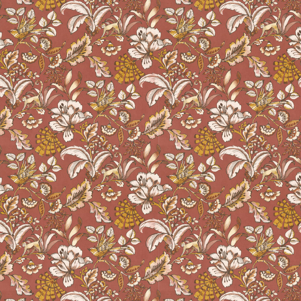 Paiony Wallpaper - Rouge - by Casamance